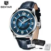 Armbandsur Benyar Auto Date Män Titta på Top Waterproof Military Army Male Clock Sport Business Guidle Leather Wristwatch 5168