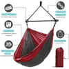 Camp Furniture Swing - Lätt Nylon Parachute -Max 500 kg Löstagbar metallstöd Bar Hammock Chair for Outdoor