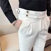 Men's Suits 2023 Spring/Summer British Style Naples Suit Pants Men Slim Fit Casual Formal Dress High Quality Business Social Pant