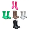 Balens ciaga Cro cs Botas Rainboots Rain Half Pink Black Green Tamanho 35-45 Homens Mulheres 89eA #