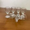 6pcs/set bicchieri di vino di cristallo bicchierini di brandy liquori creativi vino mini tazza partito bevendo bicchierino affascinante