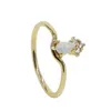 Trauringe 2023 Delicate Gold Stack MINI Mid Finger Kunckel für Frauen Thin Elegant Ring Simple Xz Water Drop Opal Cz Großhandel