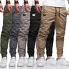 Mens Pants Sport Erkekler Sıradan Kalem Sonbahar Moda Düz Renk Çizme Bel Joggers Pantolon 231101