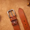 Belts Top Cow genuine leather belts for men luxury designer high quality fashion style vintage brown cowboy male belt 231101