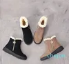 Stivali da donna inverno neve caldo peluche scarpe di cotone moda caviglia zeppa casual corto