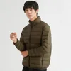 Jaquetas masculinas outono inverno homem pato para baixo jaqueta ultra leve fina S-3XL primavera jaquetas homens gola outerwear casaco esportivo 231101