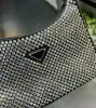 Luxury Designer rhinestone crystal diamond Hobo bag womens underarm tote shoulder bags fashion lady gift black men crossbody Totes armpit clutch hand bags