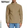 Mens Sweaters TACVASEN QuarterZip Pullover Tops Turtleneck Fleece Sweatshirts Casual Warm Sweater Athletic Running Sports Hoodie Shirts 231101