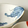 Bowls Ceramic Shaped Handheld Dishes High Beauty Japanese Cuisine Handpainted Cold Irregular El Tableware