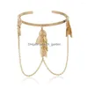 Chain Link Armbanden Boheemse Blad Charme Bovenarm Armband Metalen Bladeren Kwastje Hangers Voor Vrouwen Mode-sieraden Drop Deli Dhgarden