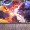 Gobeliny Dragon Tapestry Fantasy Gothic Animal Wall Medieval Art Beach koc do sypialni w salonie