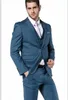 Мужские костюмы красивые женихи -жениха Notch Latch Groom Tuxedos Mens Wedding Dress Man Jacket Blazer Prom Ужин (брюки для галстуки) A200