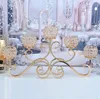 5 أذرع عيد الميلاد Candlestick جدول زفاف مركزية مركزية Crystal Hanging Candle Home Home Hotel Wedding Centerpices Decoration