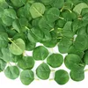 Dekorativa blommor 100st Silk Eucalyptus Leaf Green Fake Plant Artificial For Wedding Home Decor Birthday Cake Christmas Wreath