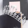 Grampos de cabelo MYFEIVO Beleza Floral Casamento Tiaras Ouro Prata Cor Alongar Coroa De Noiva Acessórios de Jóias Femininas HQ0851