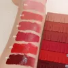 립글로스 무광택 누드 립스틱 6 색 길고 오래 지속되지 않는 벨벳 빨간 섹시한 방수 액체 립스틱 입술 메이크업 화장품