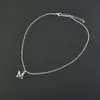 Pendant Necklaces Silver Color AZ English Alphabet Letter Pendants For Women Metal Jewelry Simple Initial Chain Choker Collares 231101