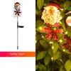 Solar Christmas Pathway Lights Outdoor Christmas Garden Stake Lights Metal Lights Outdoor Lighted Decorative Santa Claus Snowman Reindeer with Garden Stakes