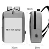 スクールバッグ156インチラップトップメンバックパックナイロントラベル男性USB充電コンピュータバックパック231101用防水バッグ