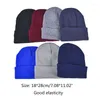 Bérets femmes hommes hiver bonnet tricoté chapeau avec protection d'oreille anti-serrée 2 boutons latéraux simple couleur unie casquette de crâne à revers