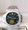 10 Style klasyczny męski zegarek Mężczyzn Automatyczne zegarki 5711 5711/1R-001 Srebrny pasek zielony tarcze Sapphire Glass Cal.324SC MENS MECHANical Montre de Luxe Na ręka U1