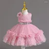 Mädchen Kleider Kleinkind Pailletten Kinder Kostüm Baby Kleidung Süße Neugeborene Taufe Kleidung Blume Ballkleid Ausgehöhltes Kleid