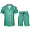 2023 diseñador Mens chándales para hombre conjunto Hawaii clásico color letra grande ovejas imprimir trajes para mujer camisetas de lujo casual calzones algodón hombre Cooperative Edition set