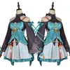 Costume de Cosplay Honkai Star Rail pour femmes, jupe Qing Que, couvre-chef, chaussettes, Costumes d'halloween pour femmes