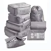 Storage Boxes Bins Travel Organizer Storage Set Portable Travel Luggage Set Travel Clothes Classification Multifunctional Waterproof Storage Bag 230331