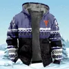 Herrtröjor varm hoodie 2023 vinterfleece kappjackor ytterkläder tröjor zip upp aztec tjurfight tribal grafik parka överrock