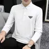Designer Luxury Chaopai Classic Sweatshirt Men's Polo Shirt Oversized Fashion Casual Letter Button Breathable T-shirt