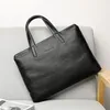 Briefcases BISON DENIM Luxury Genuine Leather Business Men's Briefcase Soft Cowhide Male Tote Handbag Laptop Document Office Work Bag