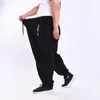 Herenbroeken Heren 9XL 10XL Elastische taille Grote maten Joggingbroek Los Casual Groot Zwart Grijs Joggers Potlood 200 kg 56 Kleding