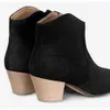 Botas de desenhista Inverno Famoso Isabels Dicker Mulheres Ankle Boots Camurça Couro Marants Cowboy Boot Lady Dewina Booty Party Wedding Martin Booties EU35-42