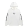 Designer Luxury Balencigas Classic Mode vänster och höger ärmar Forechest Lock Buckle Print tvättade gamla lösa herr- och kvinnors hoodie