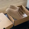 المصمم UG Tasman Ultra mini'''ugglis''boots slippers النساء الأستراليات الكستناء الفراء من جلد الغنم tazz gules امرأة منصة أسترالي الكاحل الجوارب