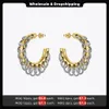 Stud ENFASHION Punk Circle Loop Earring Stainless Steel Hoop Earrings For Women Gold Color Brincos Feminino Fashion Jewelry E211304 231101