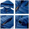 Mens Down Parkas Warm Jacket Men Windbreaker Spring Autumn Hooded Fashion Casual Lightweight Cotton Padded Coat Man 231101