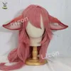 Genshin Etki Kuyruk Tilki Hairhoop şapkası Pembe Hayvan Kulakları Yae Miko Cosplay Saç Cosplay