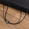 Pendentif Colliers ZORCVENS Punk Vintage En Acier Inoxydable Noeud Celtique Collier Pour Hommes Casual Noir Corde Chaîne Collier Mâle Bijoux Cadeaux