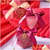 Emballage cadeau Boîte d'emballage cadeau rose / être / marbre diamant forme bébé douche fête d'anniversaire emballage boîtes de bonbons décoration de faveurs de mariage pour Gu Dhogf