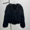 Veste d'hiver en fourrure pour femmes, vêtements, Cape mi-longue, manteau Double face, véritable raton laveur, chaud, épais, ample, vêtements d'extérieur