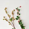Decorative Flowers & Wreaths Northern Europe High Quality Simulation Flower Red Fruit Bean Medlar Holly Home Decoration Pography Props Vase