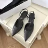 Top quality new leather Pointed toe low-heel shoe women pumps shoes ankle strap Kitten heels sandal heel cat womens Luxury designer dress shoes Office shoes With box