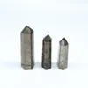 Figurines décoratives Énergie naturelle Smoky Quartz Crystal Point Prism Crafts Tower Tower Mineral Wand Home Decoration Hexagonal Column Gift