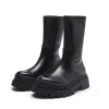 2021 Martin boots Chelsea womens black white Pistachio Frost high low platform Ankle Half Boot round toes size 36-40