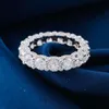 Provence High quality round diamond moissanite eternity ring engagement wedding ring 14k white gold rings jewelry women