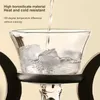 Conjuntos de chá de vidro bebendo magnético automático bule de água desvio rotativo conjunto tampa tigela fabricante chá kungfu preguiçoso com