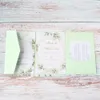 Cartes de voeux Cartes vierges Invitation Quarter Folder Personnalisé 3 Inserts Impression Annonce de mariage Invitations d'anniversaire 50 Ensembles 231102