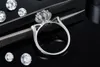 Cluster Rings Classic Design S925 Sterling Silver Plated Flower Shape 1CT D Color VVS1 White Gold Moissanite Gemstone For Women
